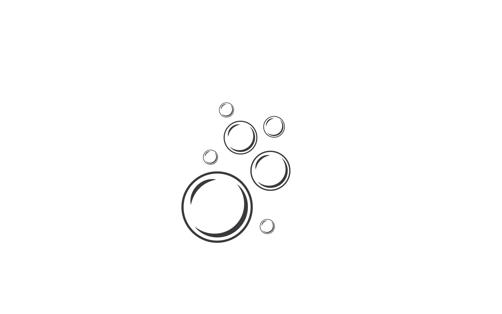 Natural realistic water bubble illustration design