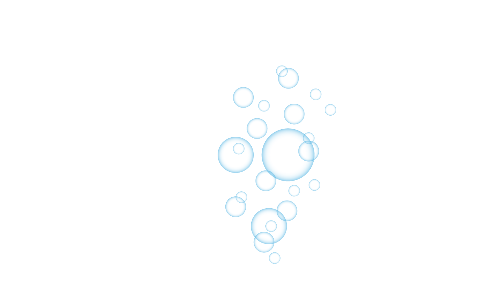 Natural realistic water bubble illustration flat design template