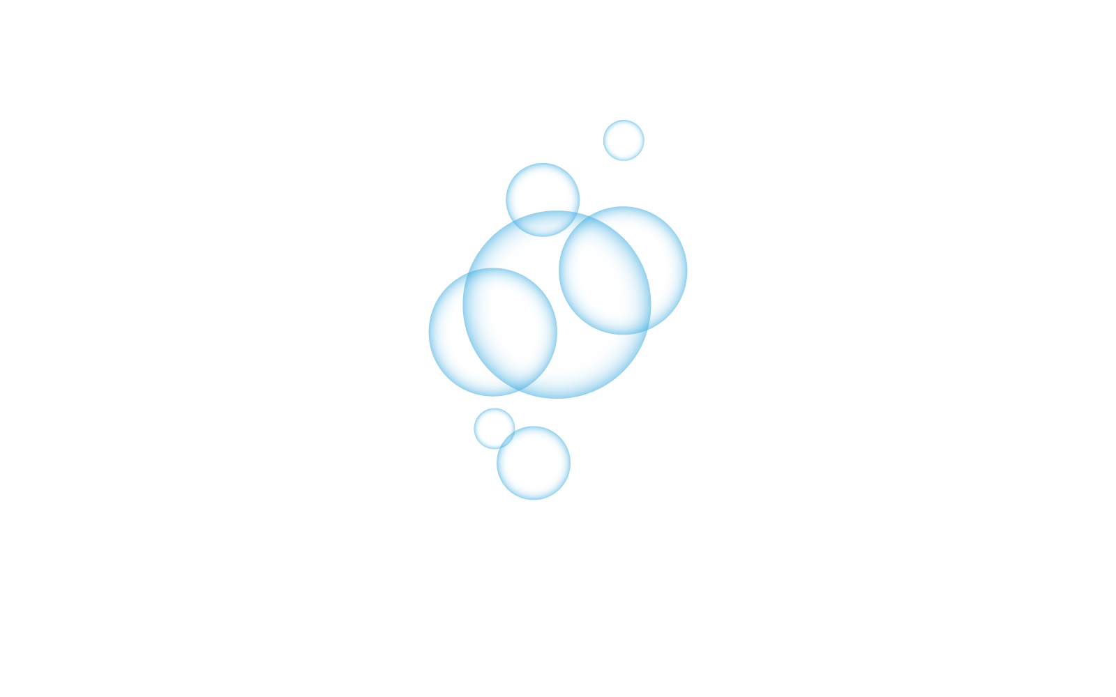 Diseño de vector de burbuja de agua realista natural