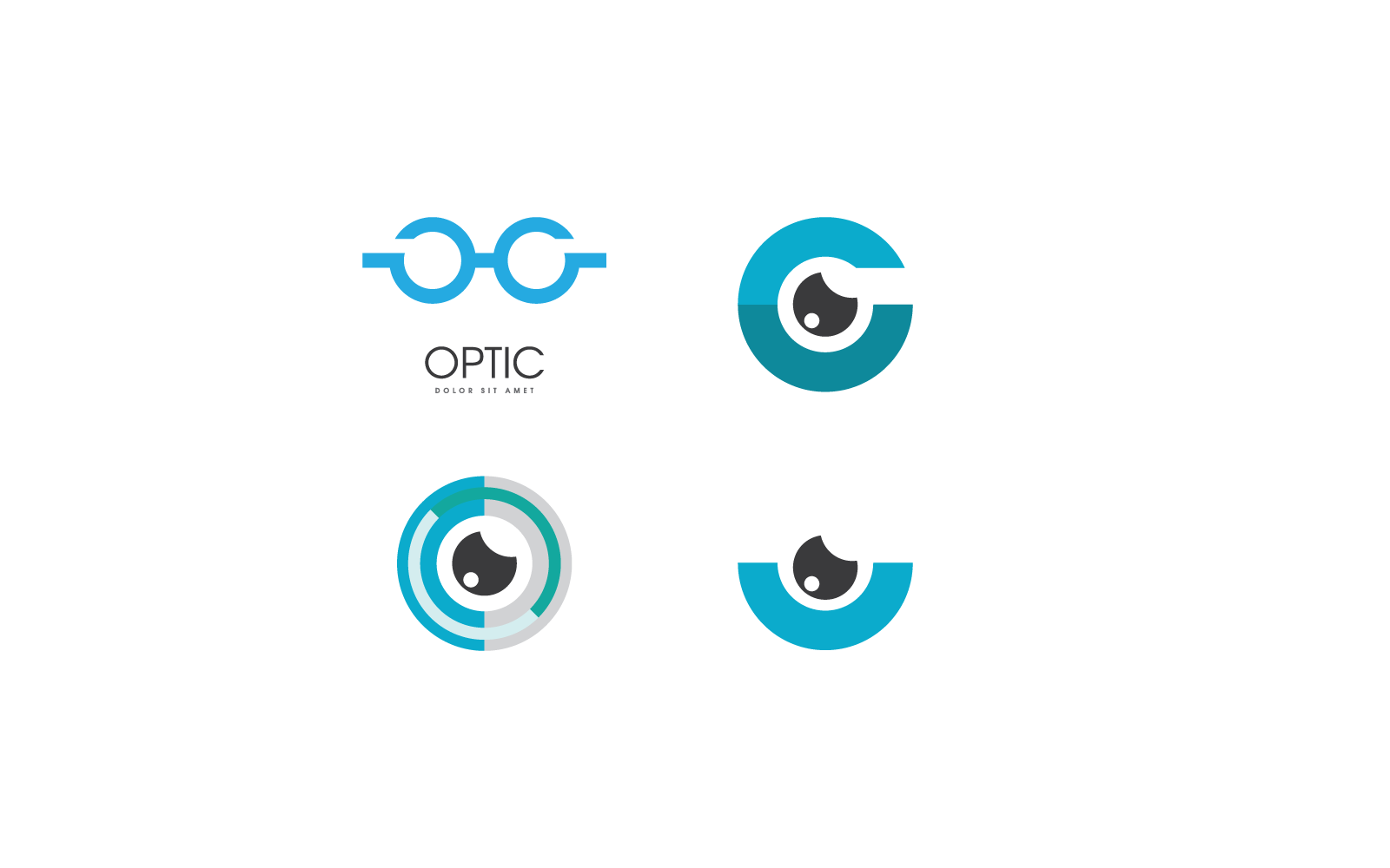 Optische illustratie logo vector plat ontwerp