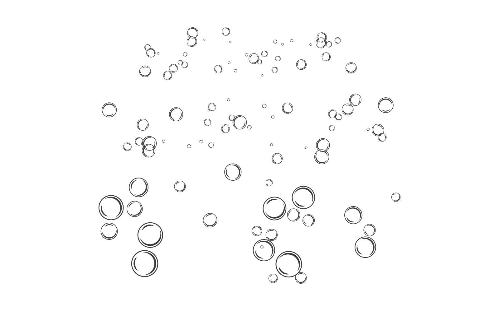 Plantilla vectorial de icono de burbuja de agua realista natural