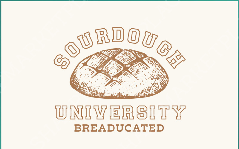 Sourdough University PNG, Breaducated Digital Design, Trendy Mama PNG for Sublimation, Funny Illustration