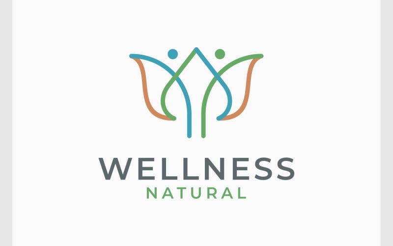 Wellness Natural Blossom Logo Logo Template