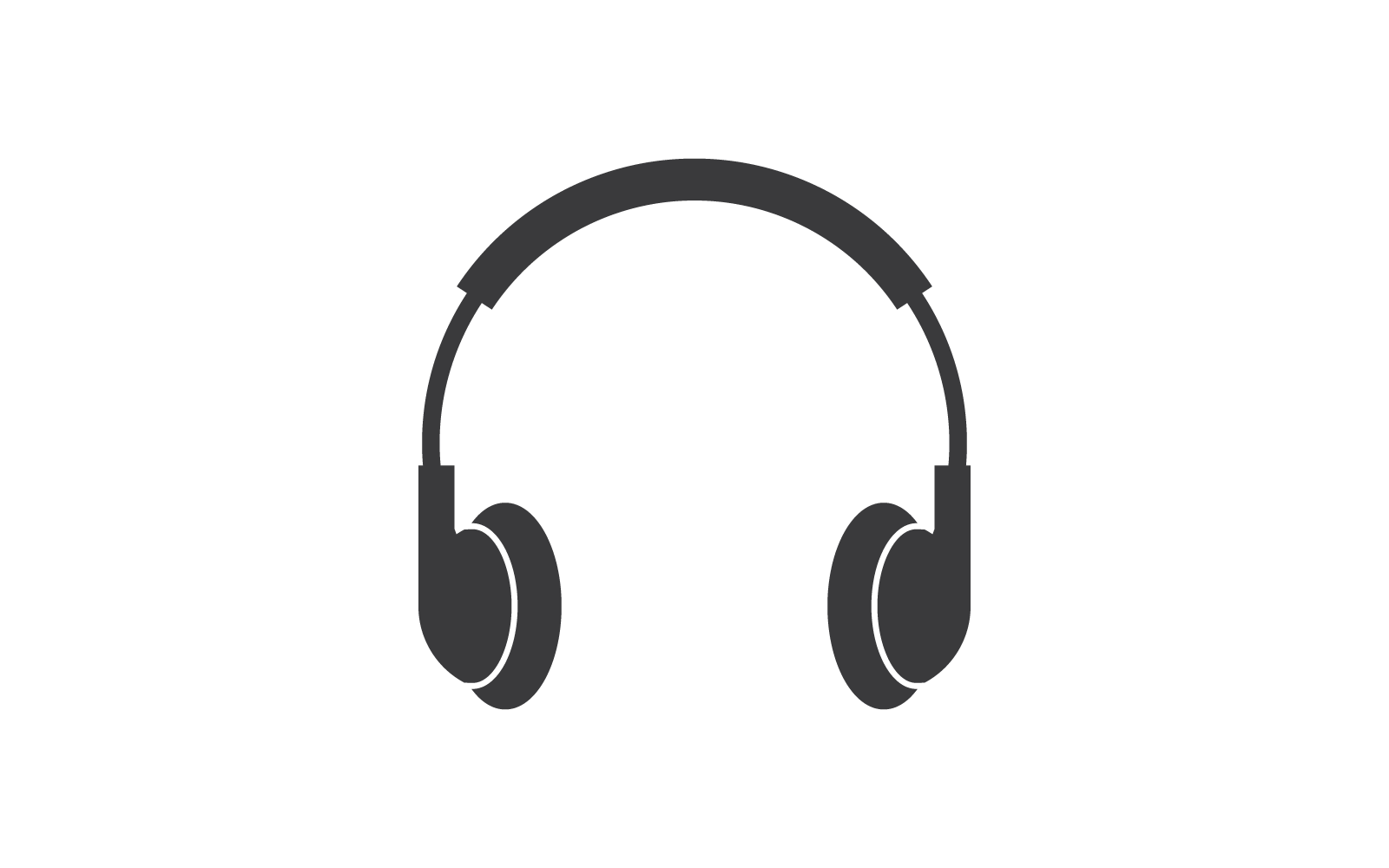 Auriculares, vector de icono de ilustración de diseño de auriculares