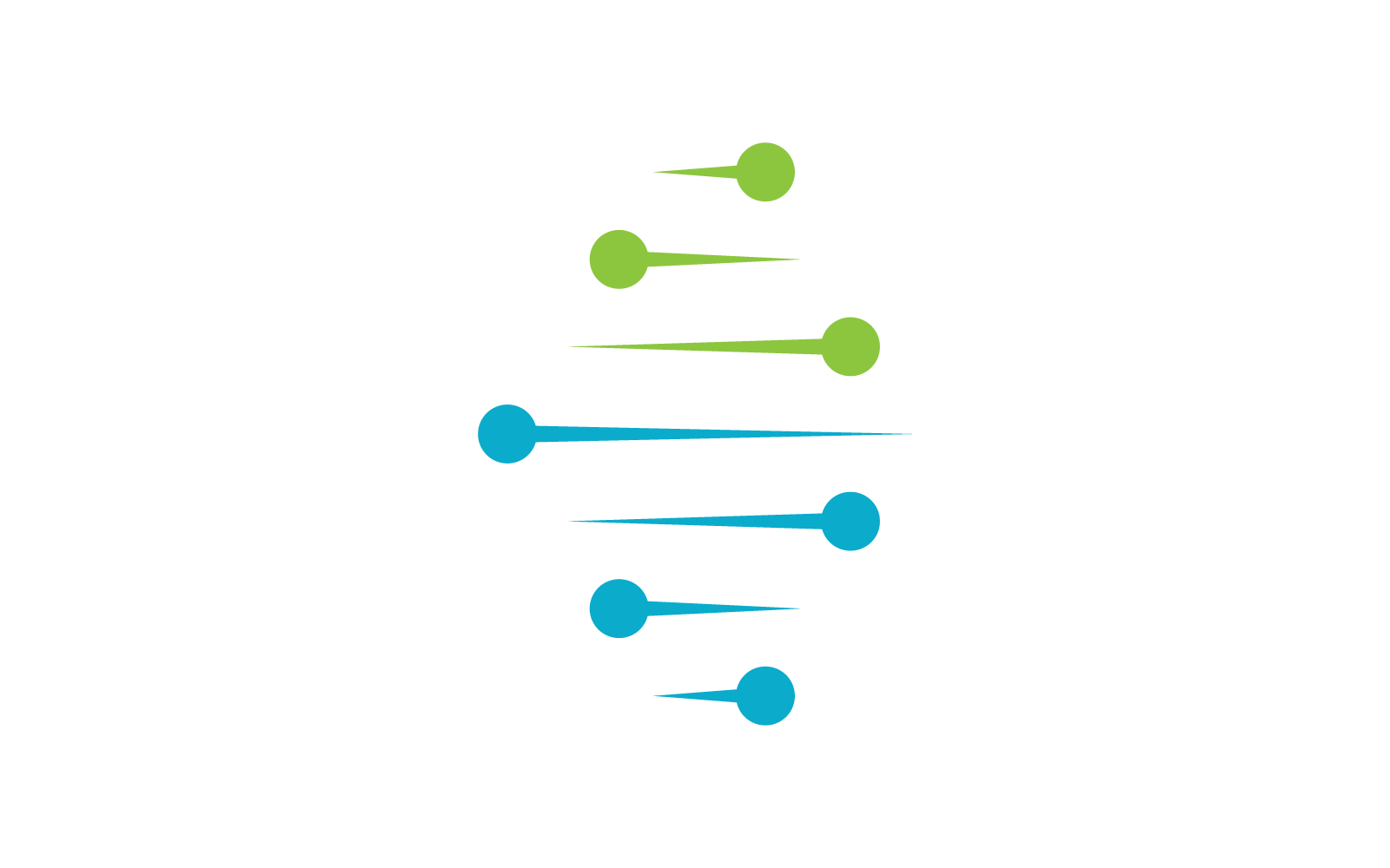 Design piatto vettoriale del logo dell'illustrazione del DNA