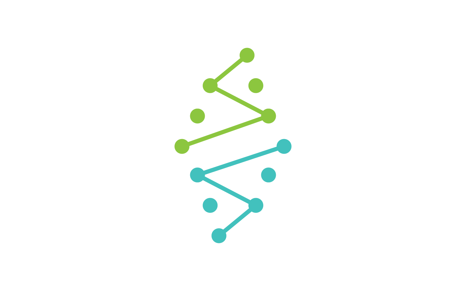 Disegno vettoriale dell'illustrazione dell'icona del logo dell'illustrazione del DNA