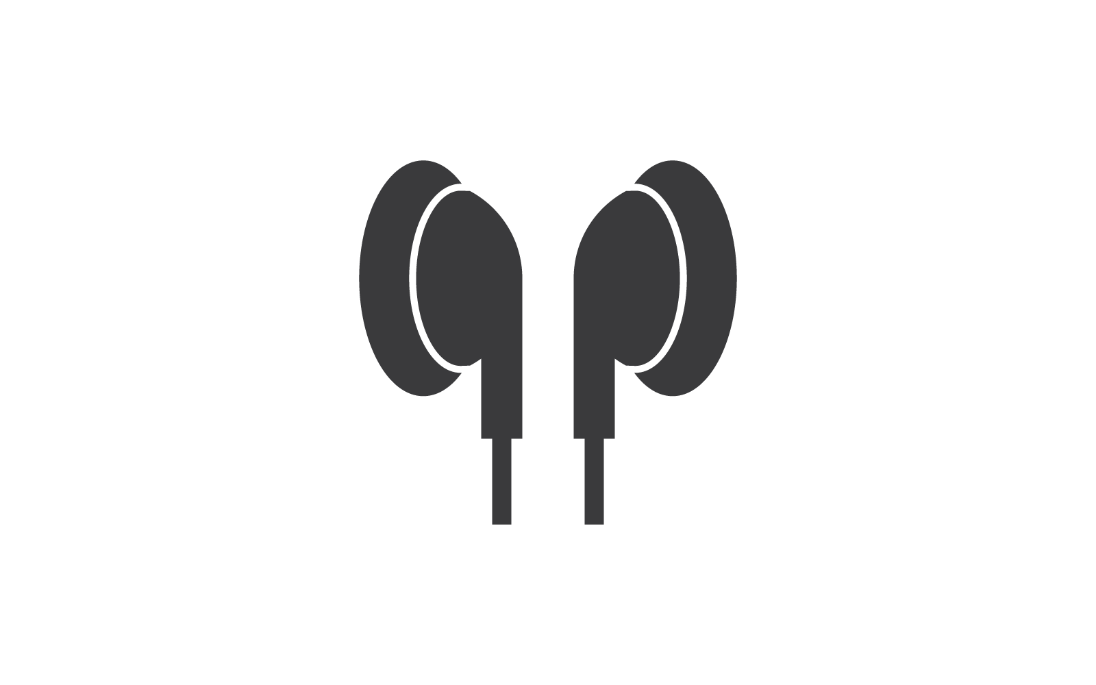 Fejhallgató, fülhallgató ikon vektoros illusztráció tervezés