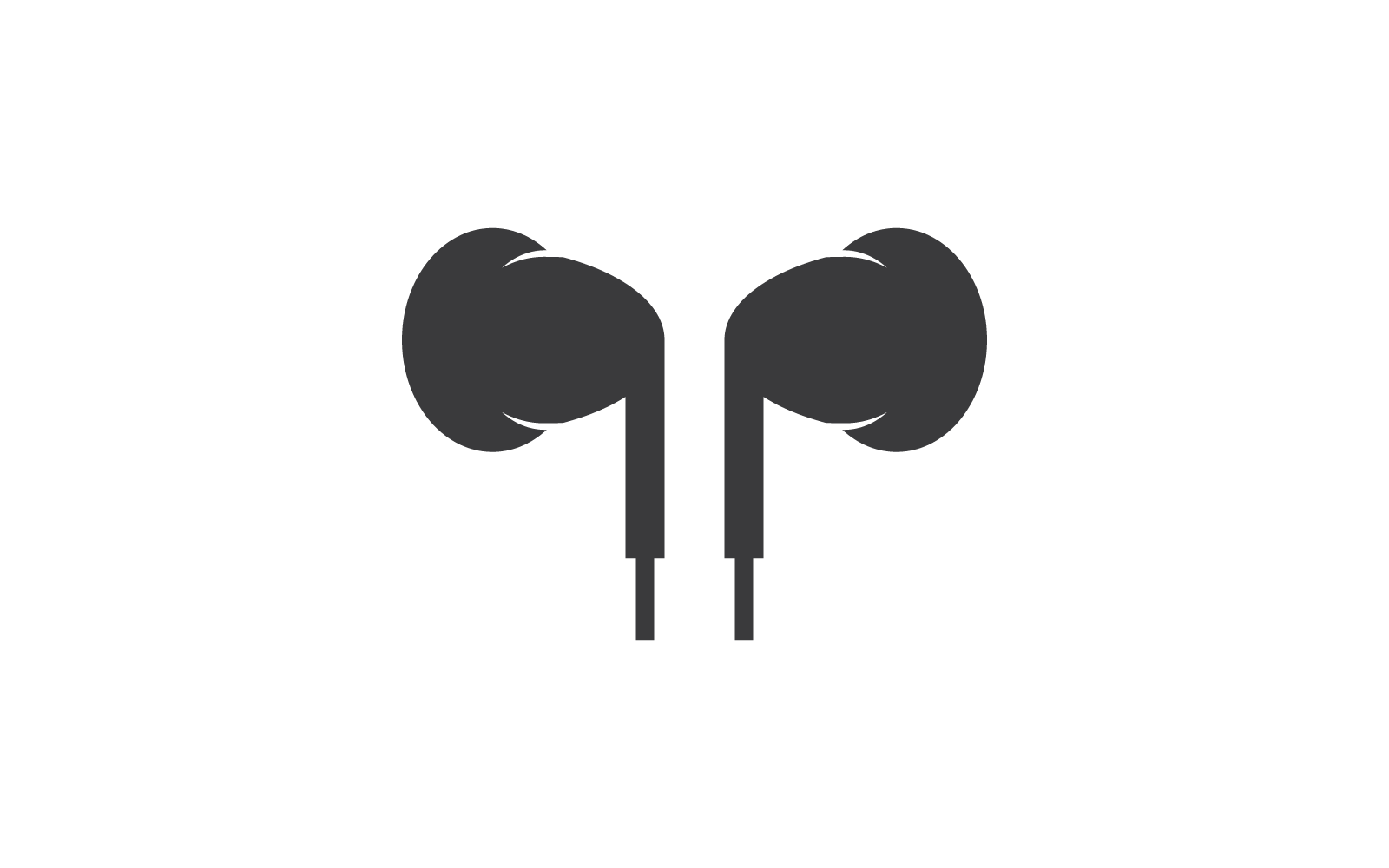 Headphone, earphone flat design illustration template