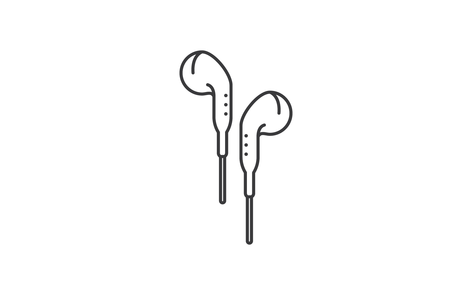 Headphone, earphone icon vector flat design template Logo Template