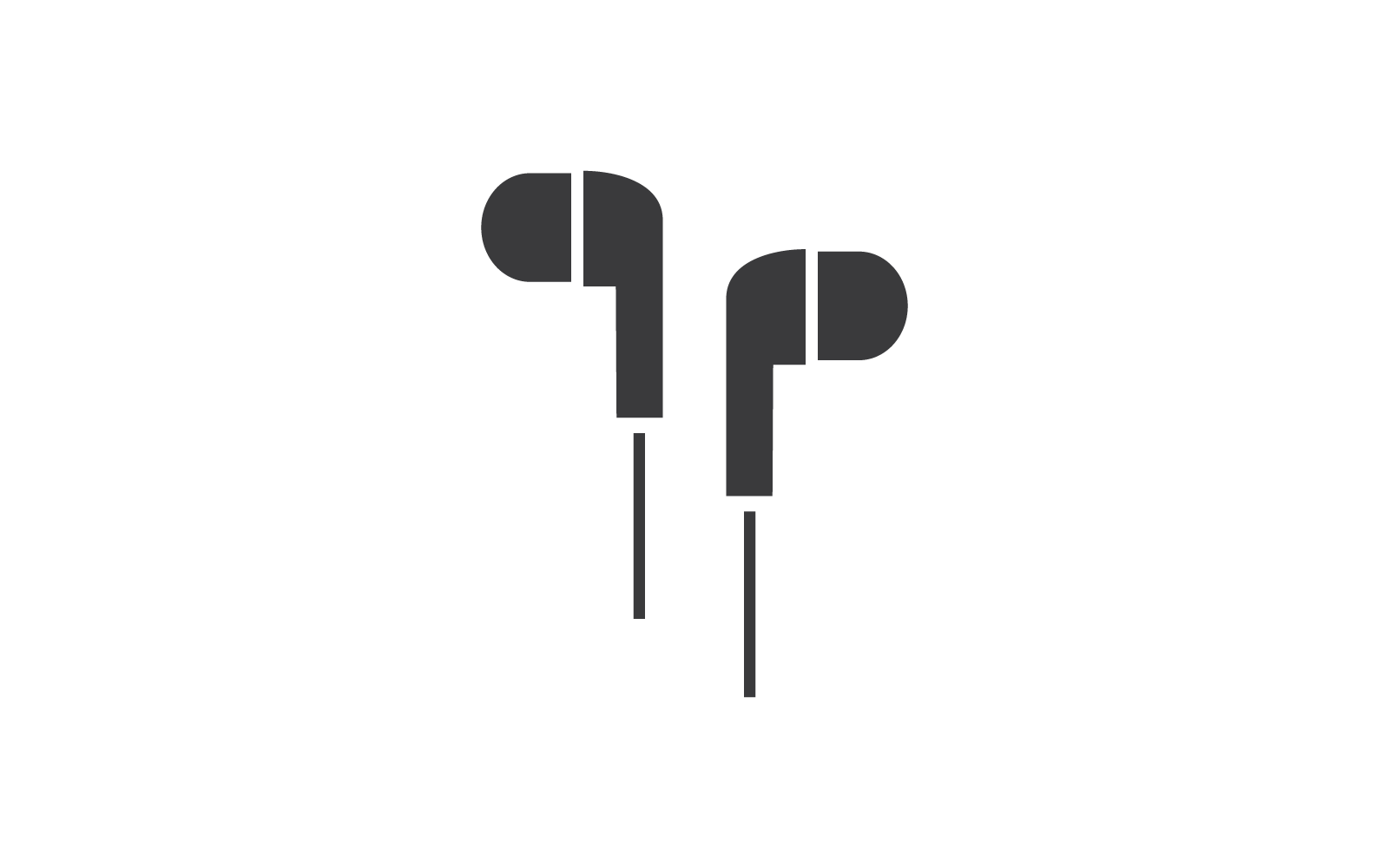 Headphone, earphone illustration flat design icon template Logo Template