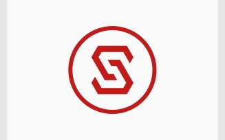 Letter S Geometric Modern Circle Logo