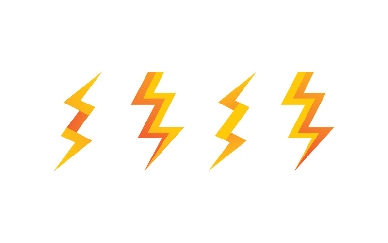 Lightning Logo icon vector design V0 Logo Template