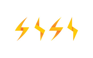 Lightning Logo icon vector design V9