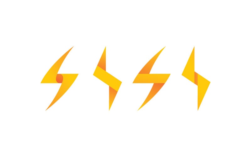 Lightning Logo icon vector design V9 Logo Template