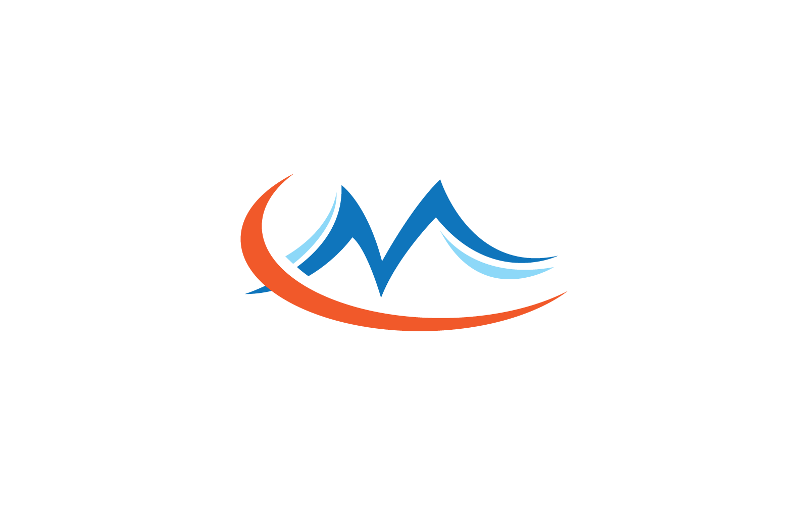 M letter illustration logo vector flat design Logo Template