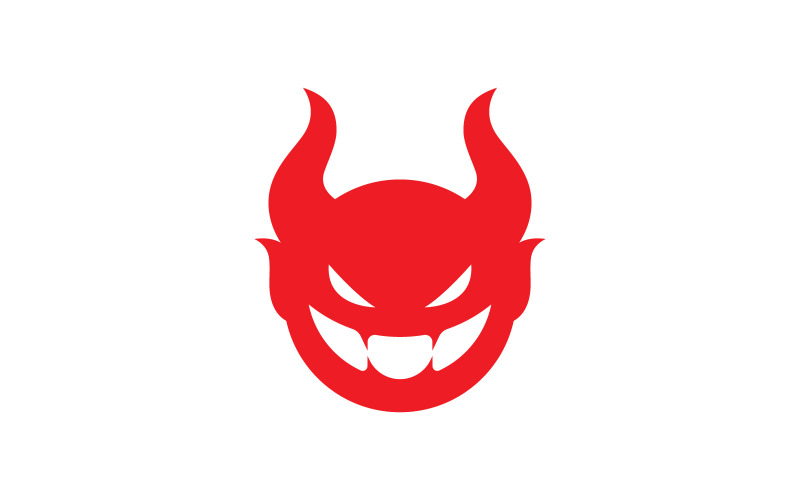 Red devil logo vector icon template V6 Logo Template