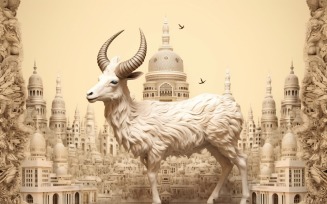 Eid ul adha design with happy goat illustration 17