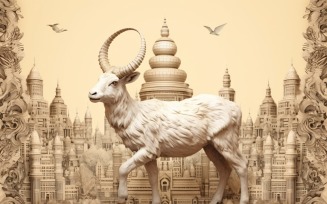 Eid ul adha design with happy goat illustration 18