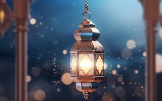 Islamic background with a hang lantern 15