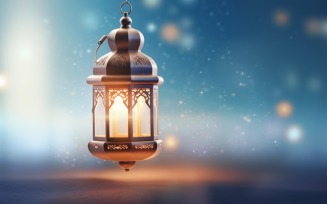 Islamic background with a hang lantern 17