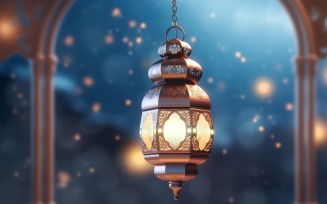 Islamic background with a hang lantern 20