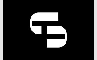 Letter SD DS Minimalist Monogram Logo