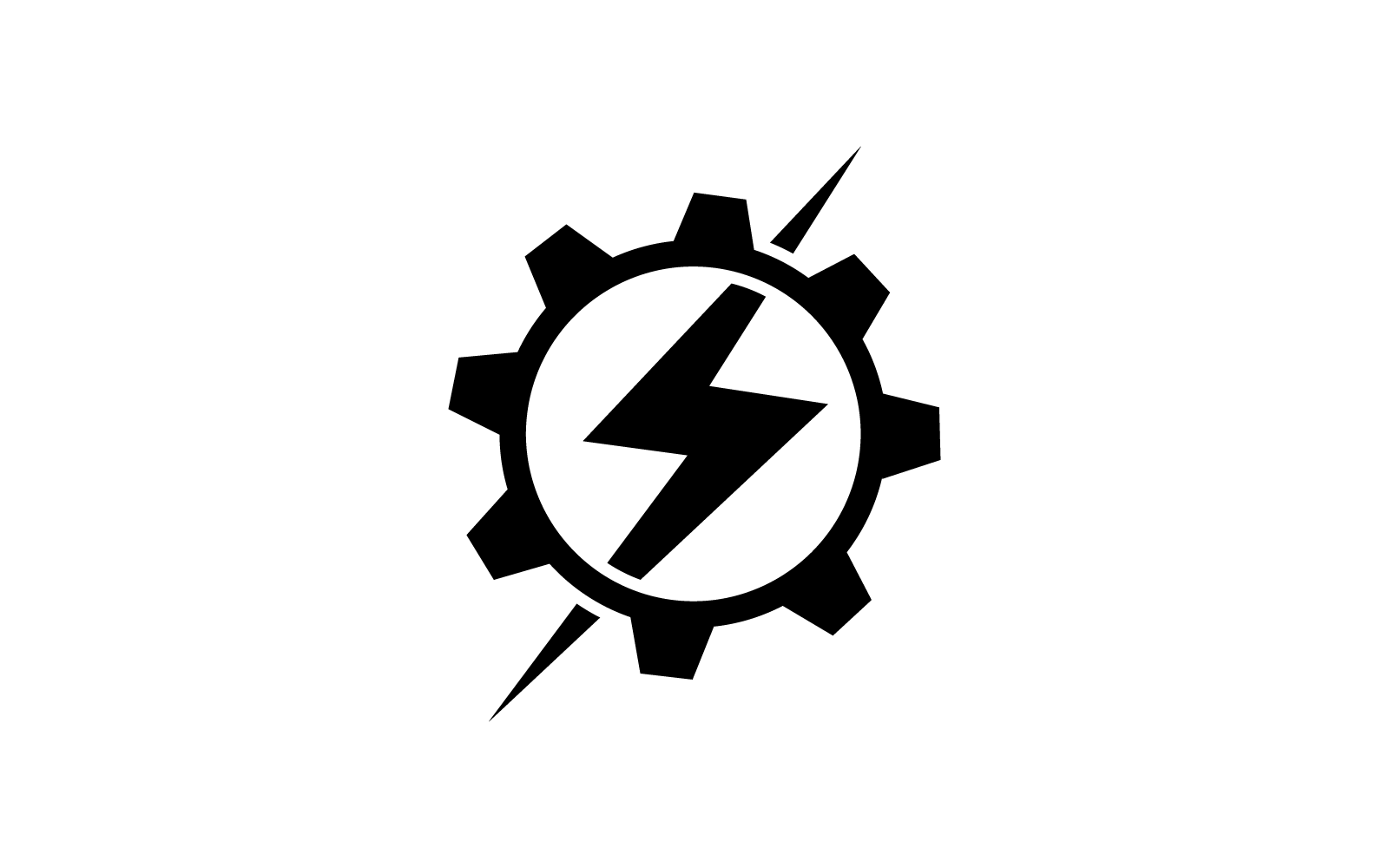 design piatto del modello vettoriale del logo elettrico di potenza