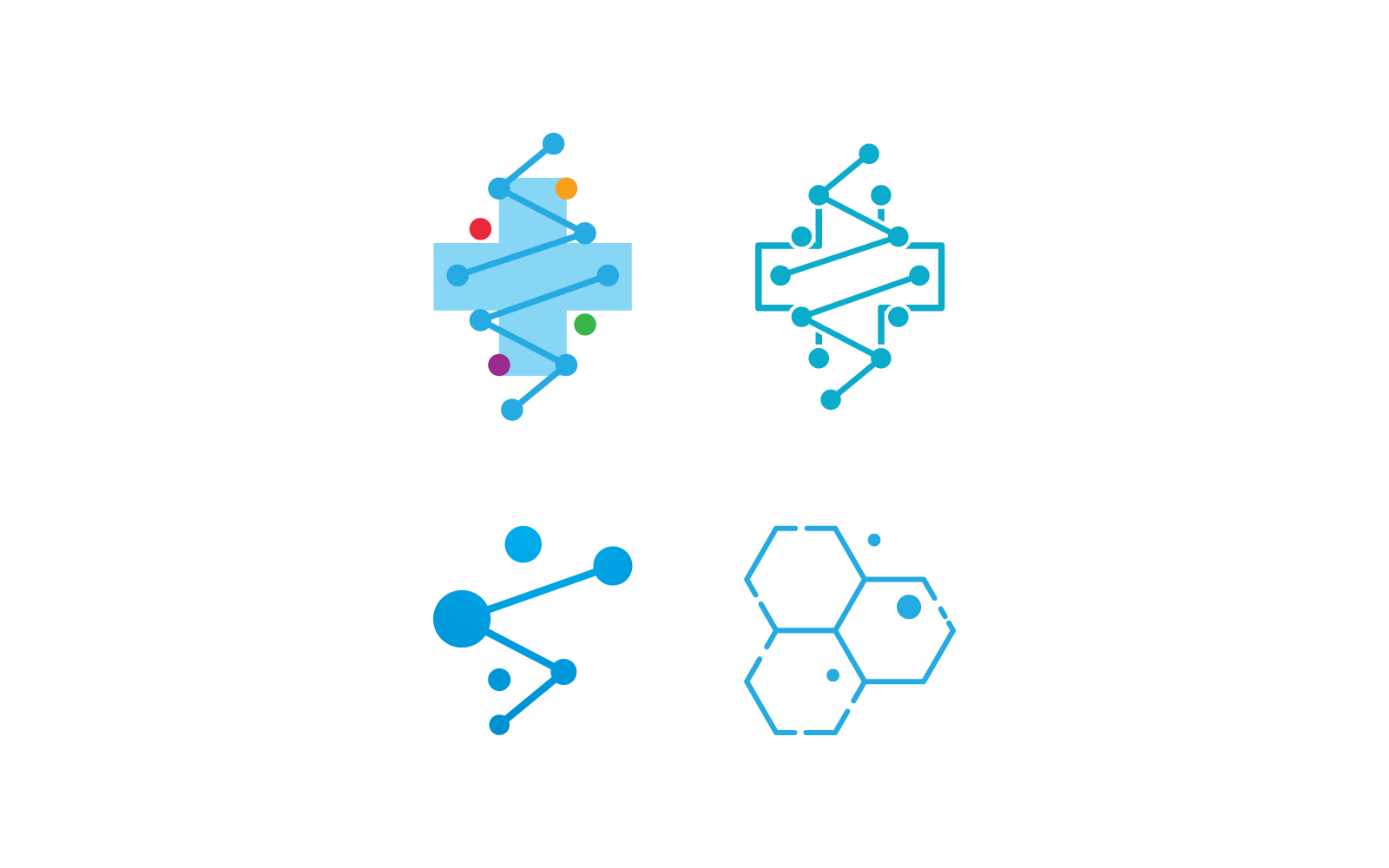 DNA illustration design icon vector logo template