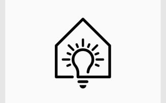 Home House Light Bulb Logo