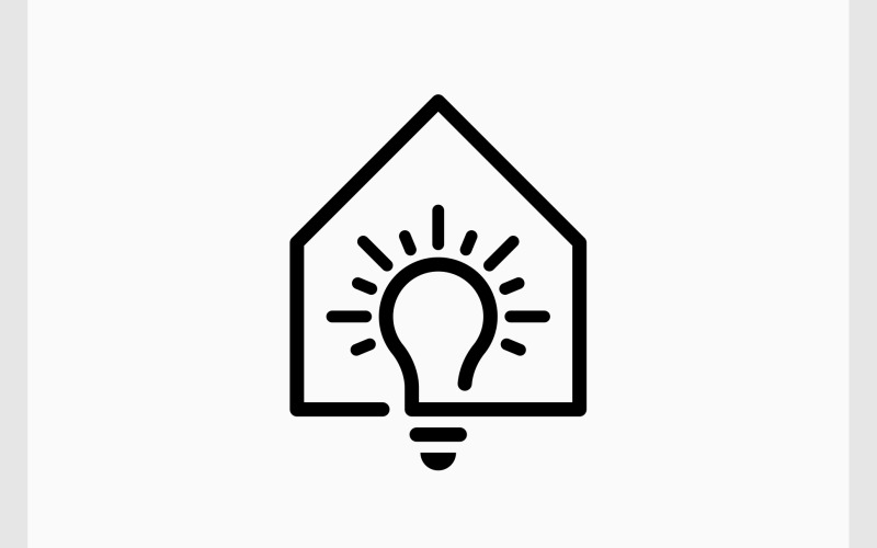 Home House Light Bulb Logo Logo Template
