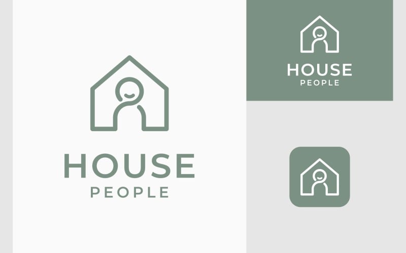 House Home Smile People Logo Logo Template