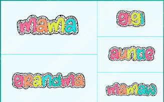Mama Dalmatian PNG Bundle: Mother's Day Sublimation, Trendy Western PNG, Grandma