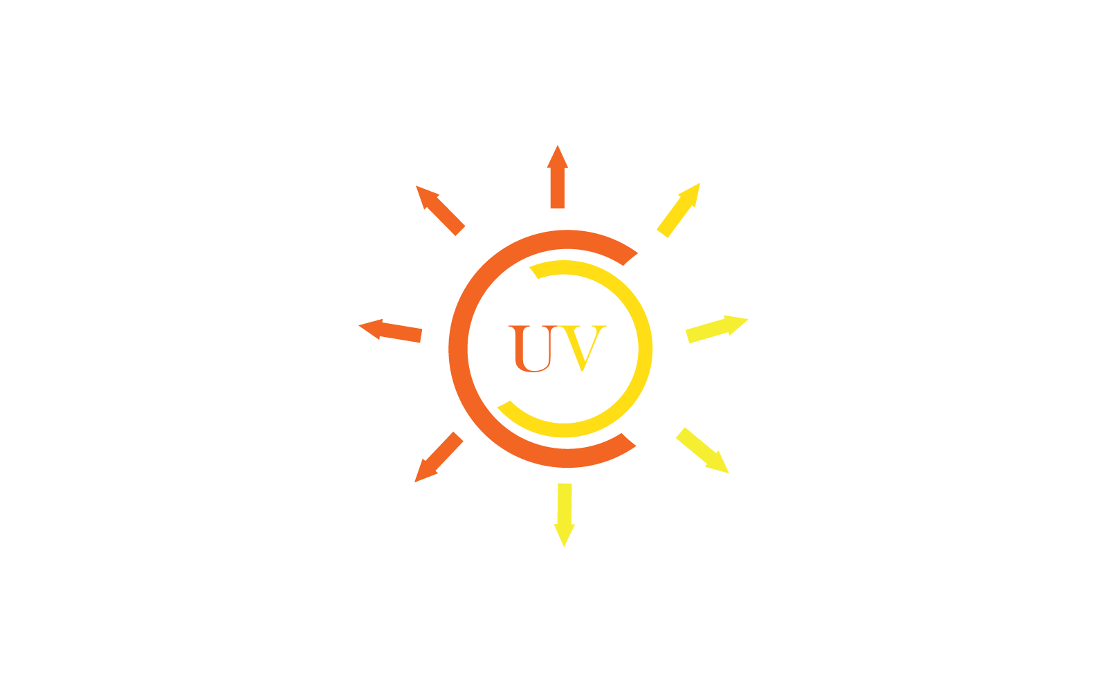 Modèle d&amp;#39;icône vectorielle du logo d&amp;#39;illustration UV Sun