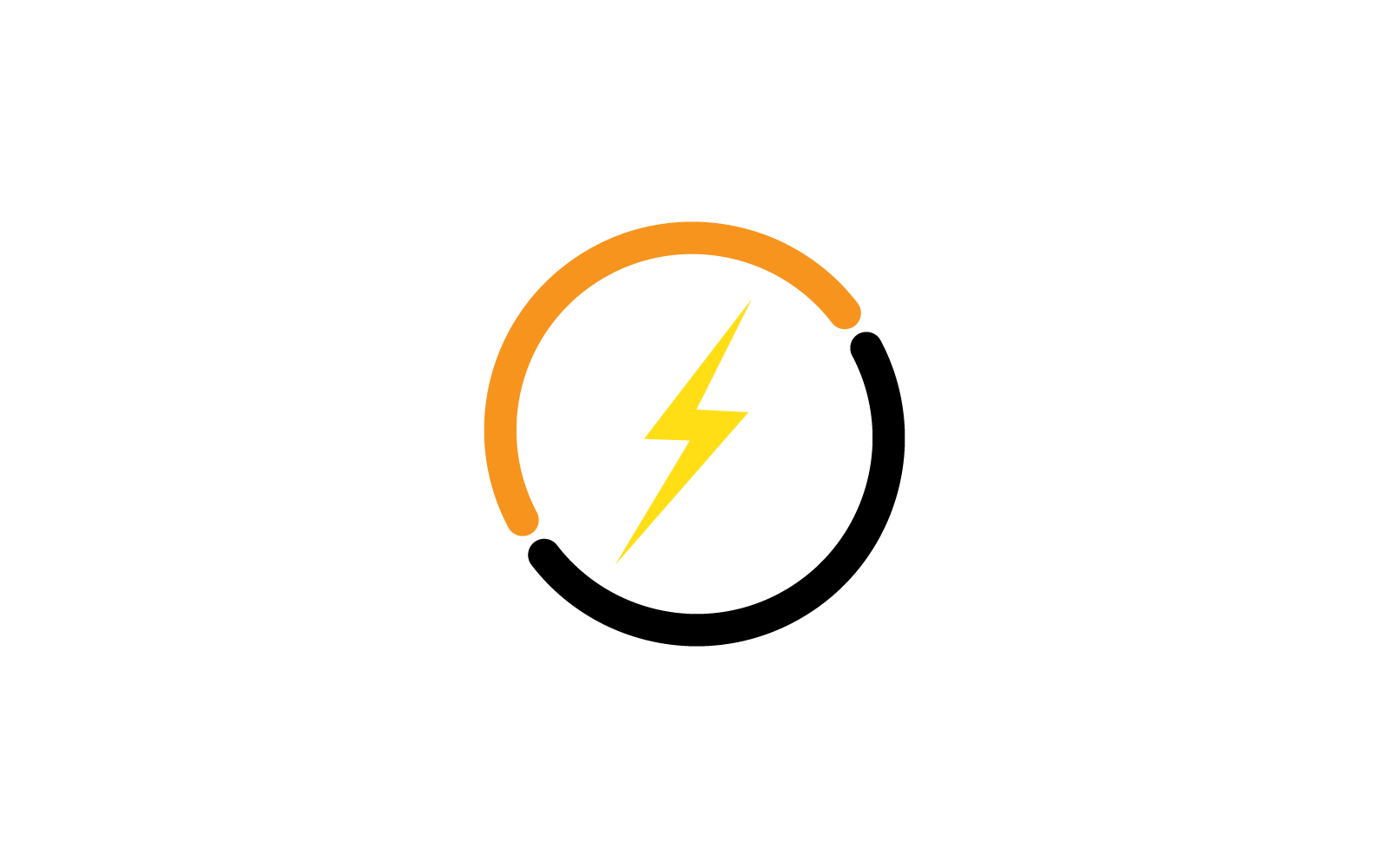 Modèle vectoriel de logo électrique de puissance