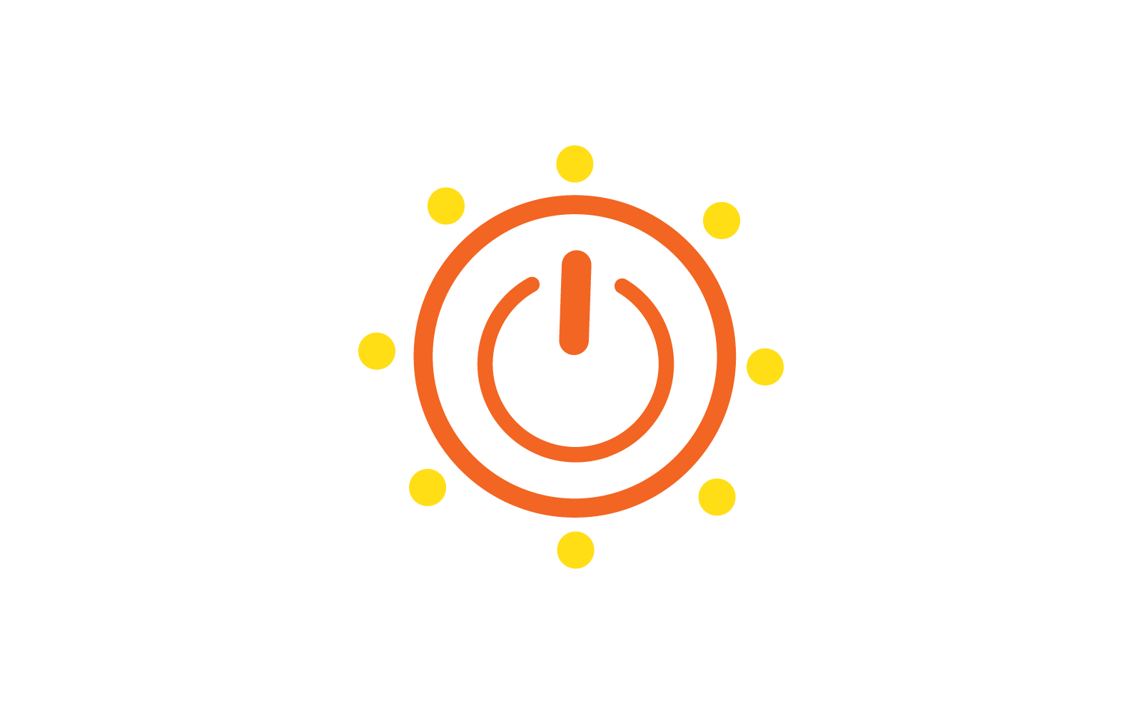 Ilustración de vector de icono de diseño de botón de encendido