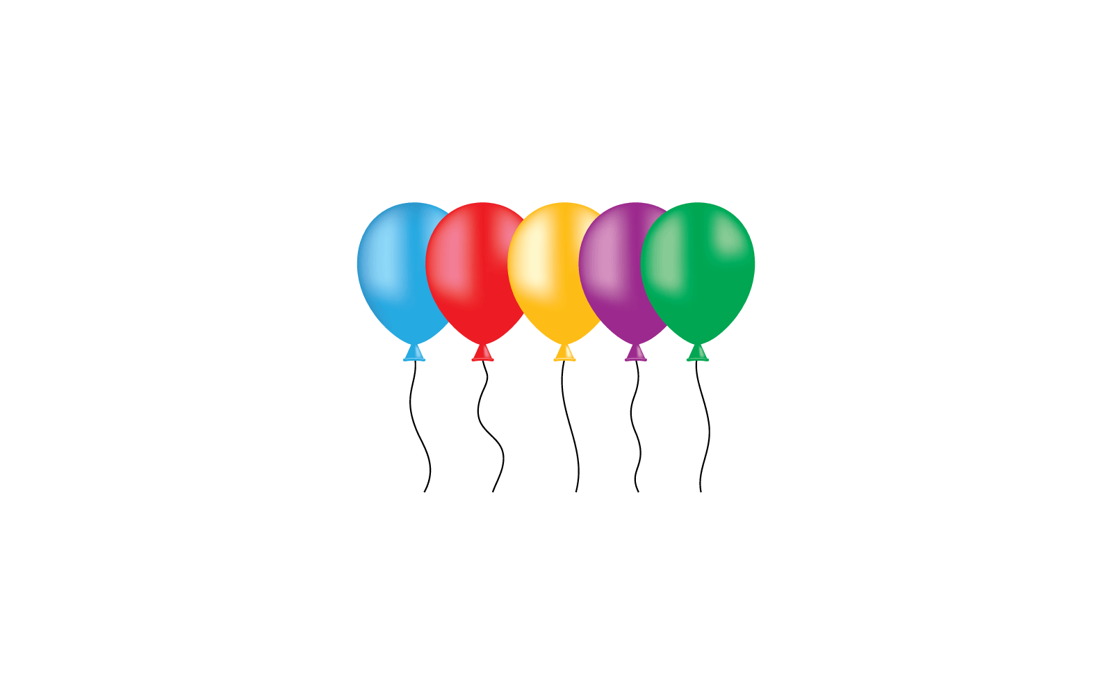 Realistic balloon design illustration on white background