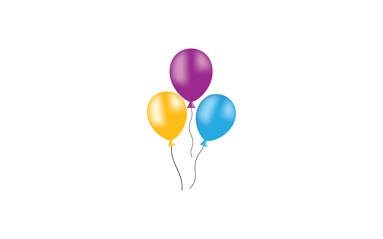 Realistic balloon design illustration template