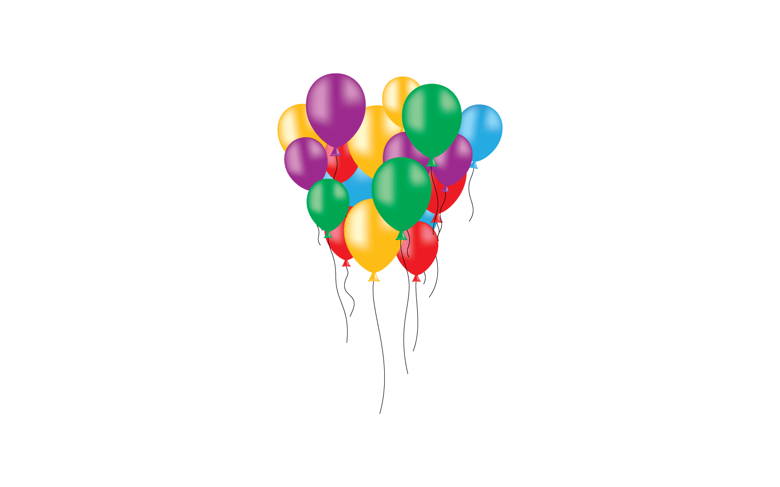 Realistic balloon illustration design template