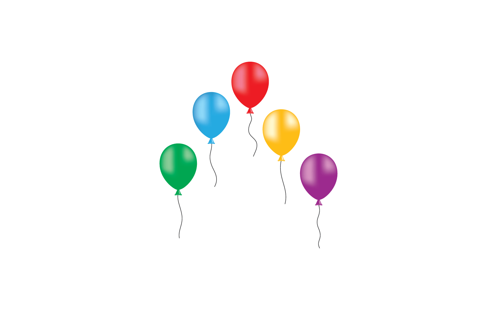 Realistic balloon on white background template
