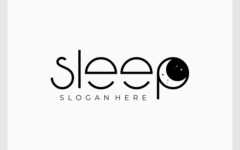 Sleep Dream Bedtime Wordmark Logo Logo Template
