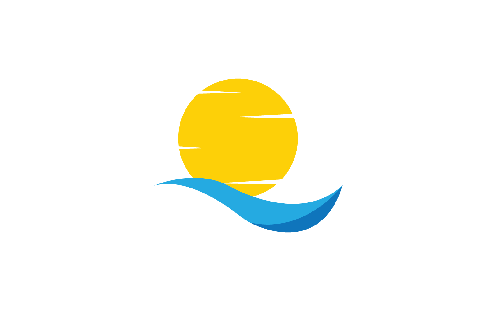 güneş illüstrasyon tasarım vektör logo şablonu