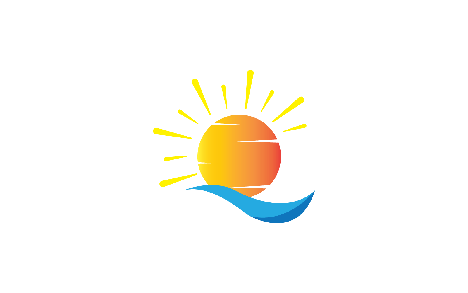 sun ilustration logo vector design icon template