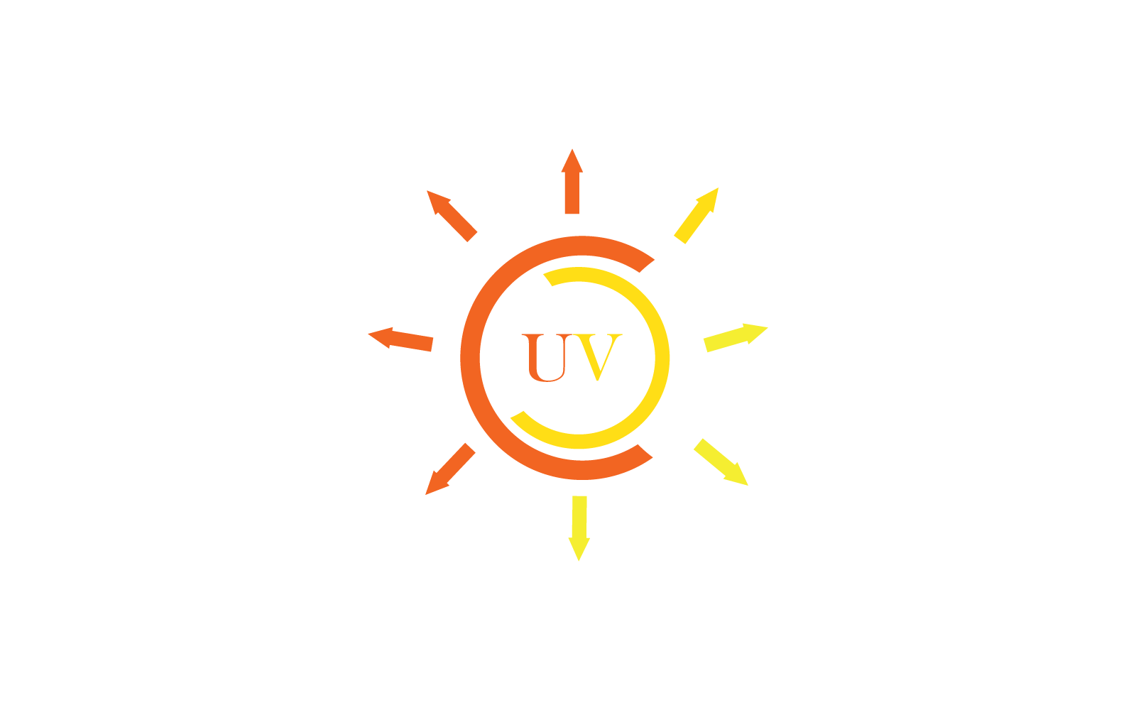 Sun UV ilustration logo vector icon template