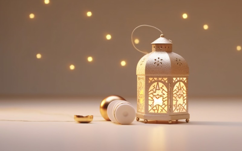 Eid ul adha Islamic background lantern 02 Illustration