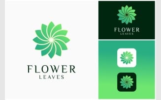 Flower Leaf Green Mandala Logo
