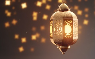 Islamic background with a hang lantern 27