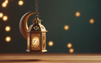 Islamic background with a hang lantern 28