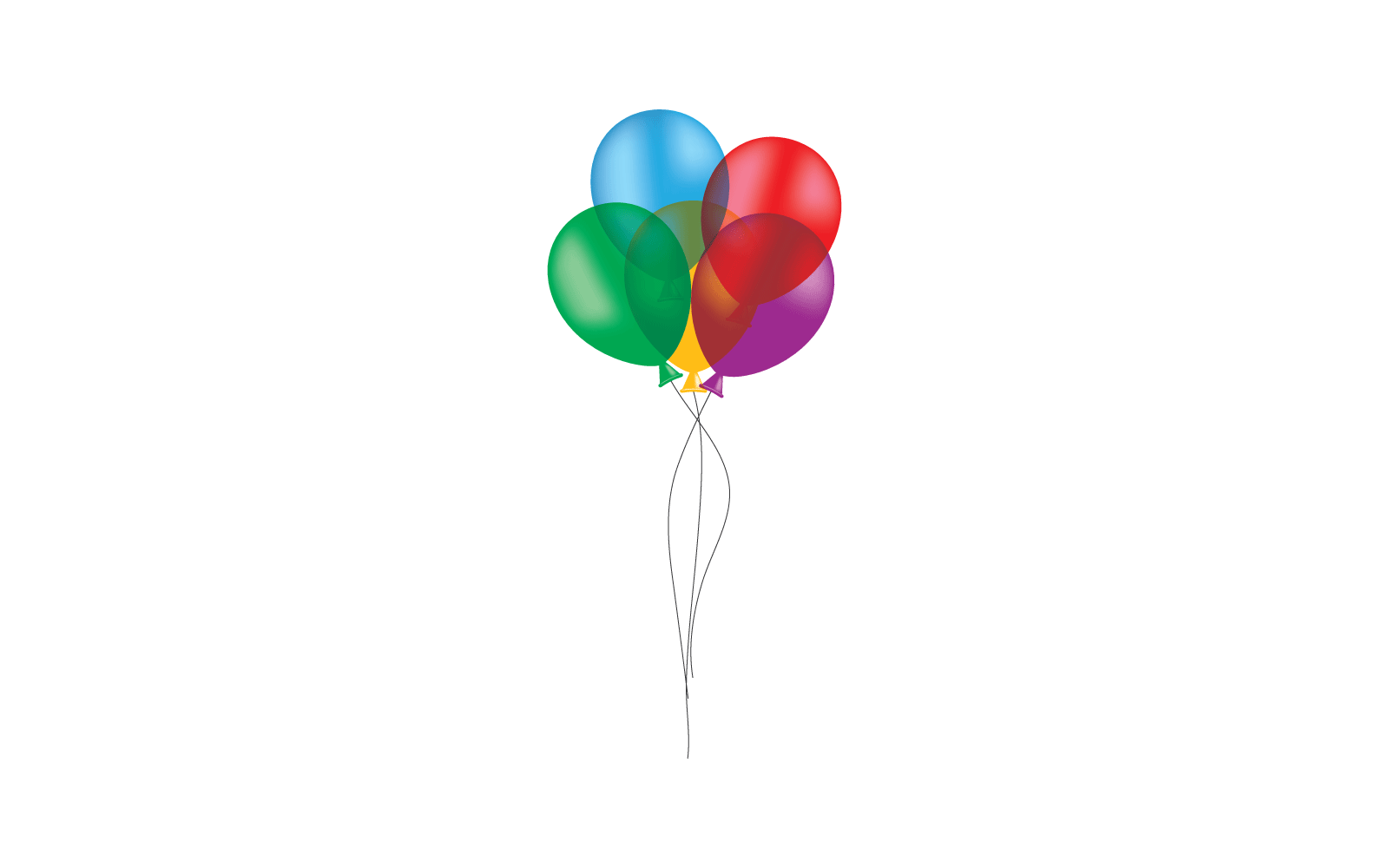 Realistic balloon on white background design vector template