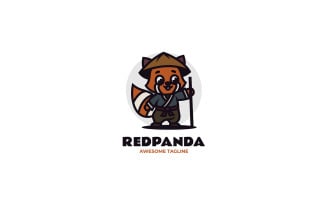 Red Panda Mascot Cartoon Logo 6