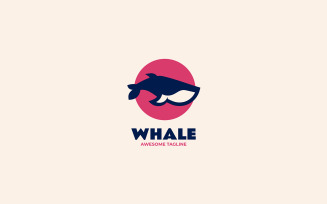 Whale Simple Mascot Logo 4